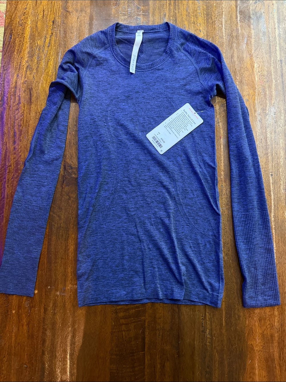 lululemon athletica Swiftly Tech LS Crew Heathered Navy